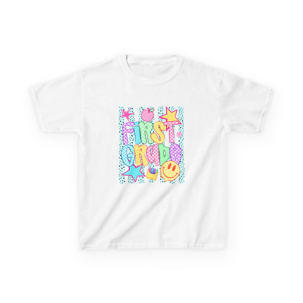 First Grade Kids T-Shirt — Colorful Back-to-School Design
