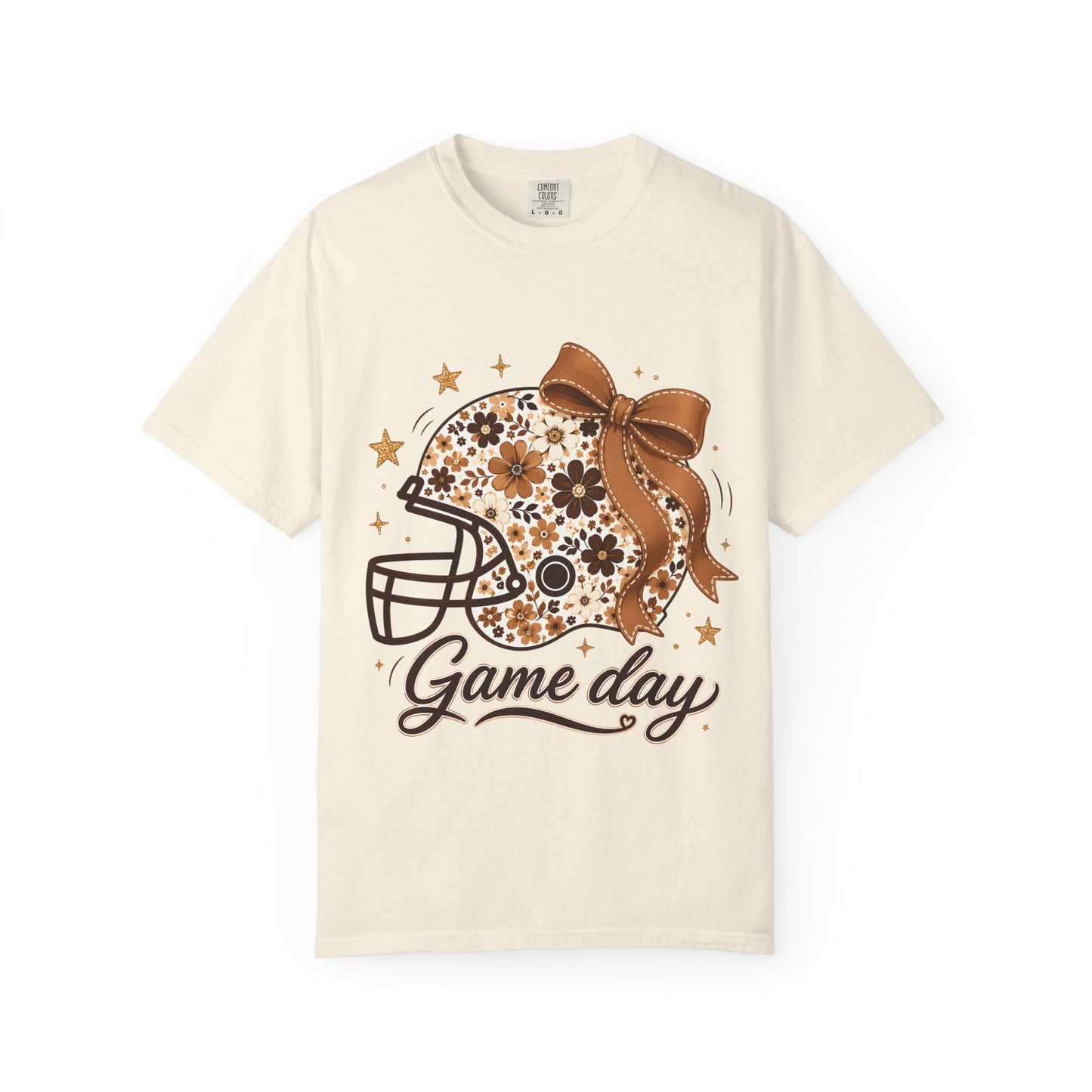 Game Day Floral Football Helmet T-Shirt