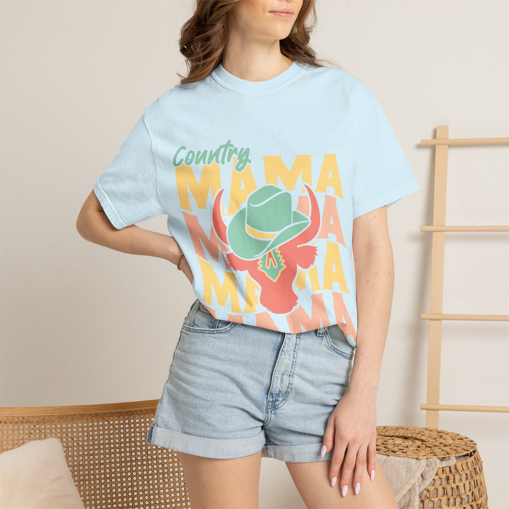 Country Mama T-Shirt — Retro Cowboy Hat Graphic Tee for Moms